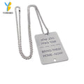 Metal Dog Tags Sublimation Blanks Bulk Cheap Personalized Silver Stainless Steel Custom Logo Split Dog Tags