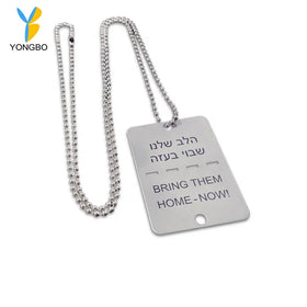 Metal Dog Tags Sublimation Blanks Bulk Cheap Personalized Silver Stainless Steel Custom Logo Split Dog Tags
