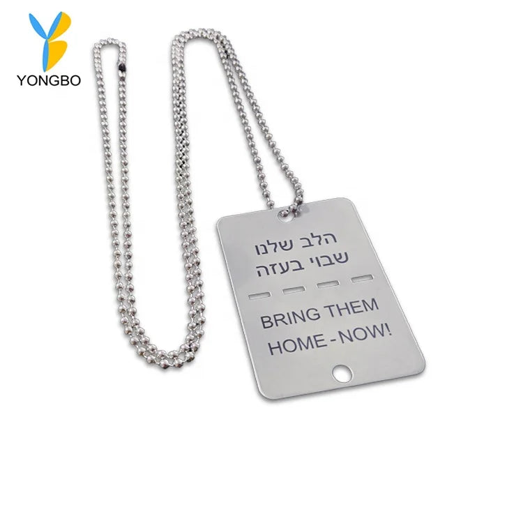 Metal Dog Tags Sublimation Blanks Bulk Cheap Personalized Silver Stainless Steel Custom Logo Split Dog Tags