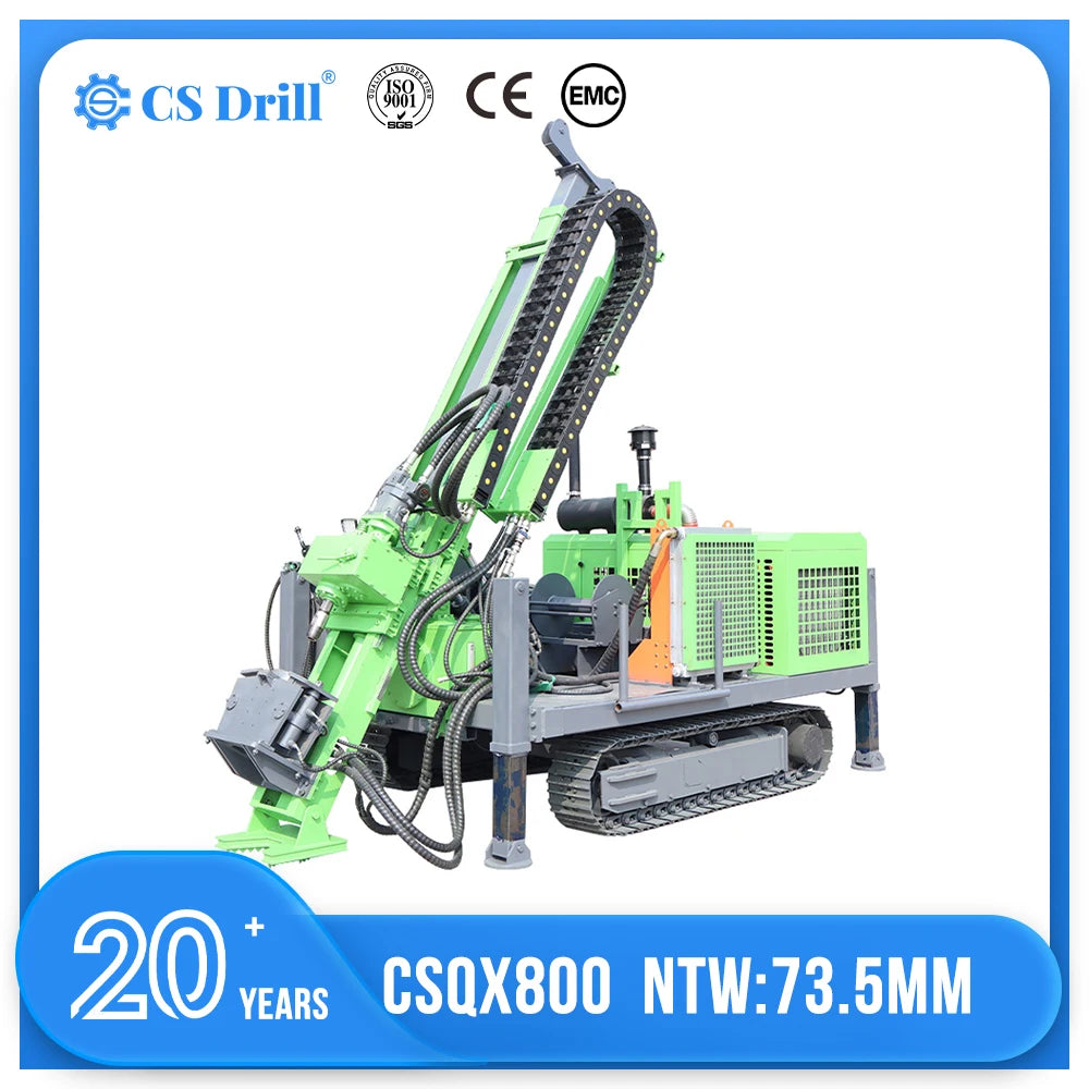CS Drill 800m Depth Csqx800 Diamond Borehole Fully Hydraulic Integrated Drilling Machine Mud Pump for Soil Geotechnical