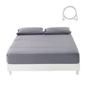 5% Silver Fiber Conductive Grounding Bed Sheets with Grounding Cord All Size 95% Cotton Plaid Fitted Sheet for Hotel & Hospital