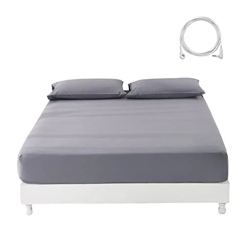 5% Silver Fiber Conductive Grounding Bed Sheets with Grounding Cord All Size 95% Cotton Plaid Fitted Sheet for Hotel & Hospital MegaBDM