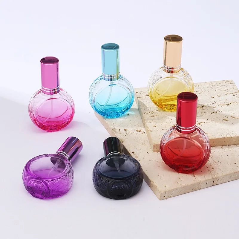 12mL Flat Glass Perfume Bottles with Screw Cap and Screen Printing Empty Spray Bottle for Perfume