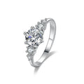 Fine Jewelry Fashion S925 Sterling Silver Engagement Women's Wedding Accessories Cluster White Gold VVS1moissanite Rings
