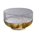 Benuo Morden Luxury Transparent Heat Resistant Textured Glass Matcha Tea Bowl Ceremony Glass Matcha Bowl