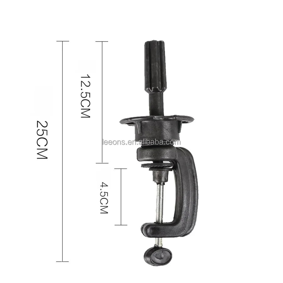 Leeons Cheap Plastic Desktop Head Stand Wigs Mannequin Head Holder Clamp Stand for Cosmetology Manikin Head Holding