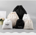 Custom Logo Printed Gift Shoe Dust Bag Recyclable Organic Cotton Drawstring Bag Cotton Drawstring Bags