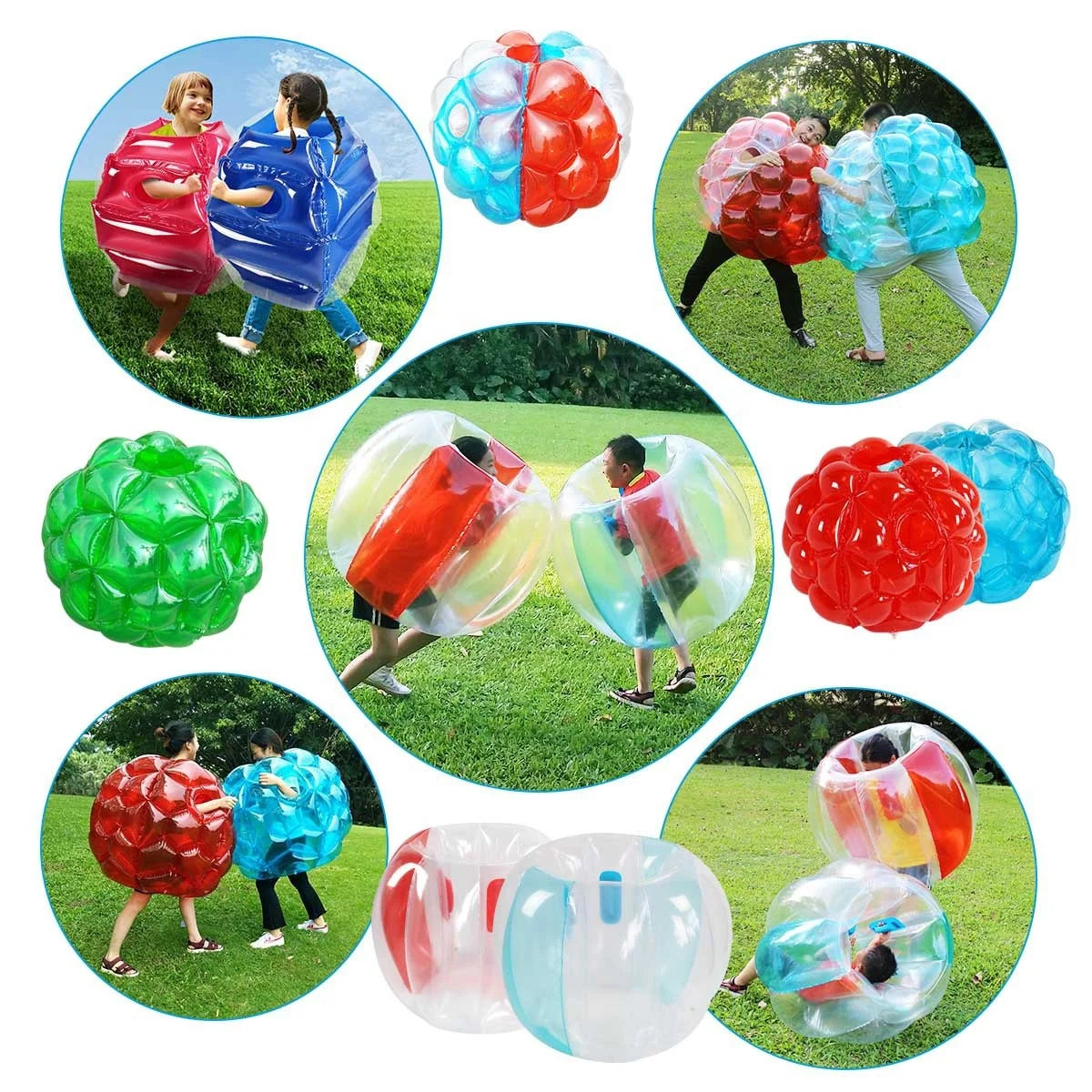 Physical Outdoor Active Play Bumper Ball PVC Inflatable Body Bubble Ball Sumo Bumper Bopper Toys for Kids Adults