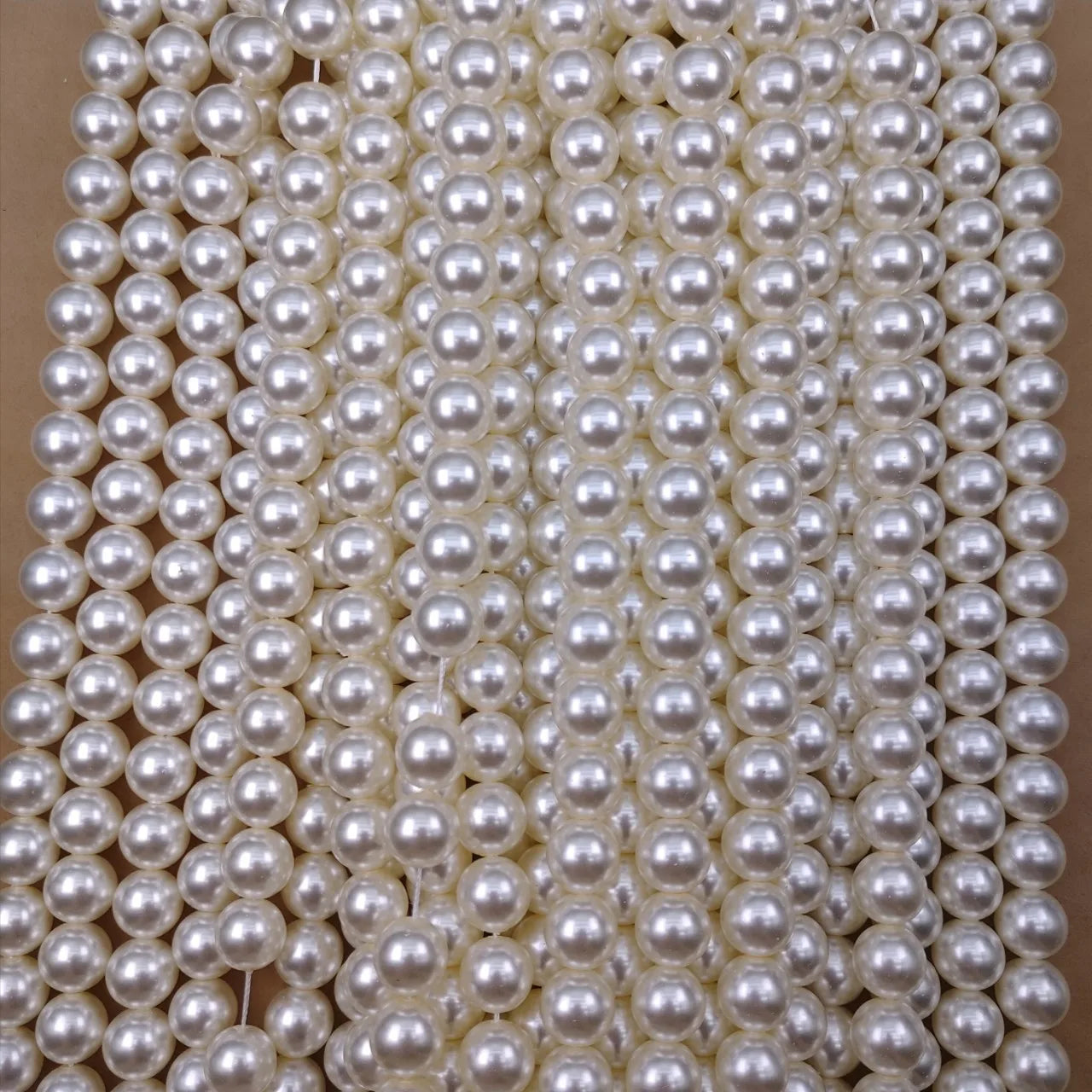 Factory Wholesale Customized 2.5mm-10mm Glass Bead Imitation Pearl Light Beige Round Imitation Pearl for Jewelry Making