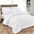 OEKO BSCI ISO Certified for KOSMOS Hotel Bedding Comforter Set 100% Cotton Floral Striped Design 8 Piece Set