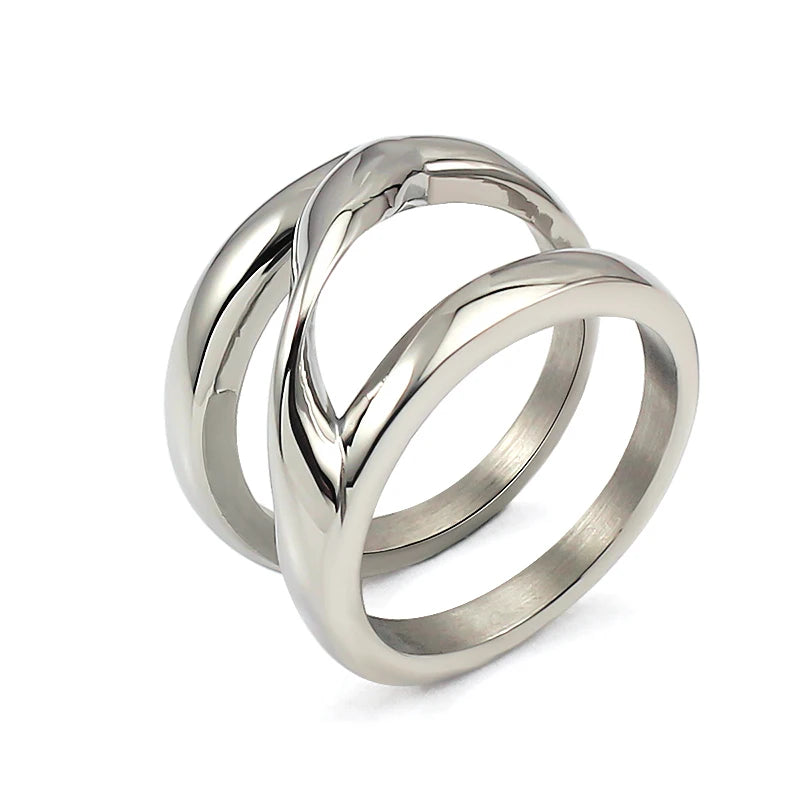Punk Finger Rings Jewelry Style Personality Women Men's Ring Party Present New Fashion Geometric Hollow Ring for Women