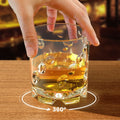 Wholesale Old Fashion 10oz Spinning Whiskey Glass Spinning Bourbon Vodka Liquor Drinking Glass