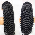 Hot Selling Glueless 13*6 Transparent hd Lace Natural Black Color Deep Wave Wig 100% Human Hair for Women Raw Virgin Hair