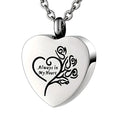 Rose Flower Children's Stainless Steel Silver Plated Heart Memento Funeral BIGGER Ash Chamber Pendant Necklace Keepsake Jewel