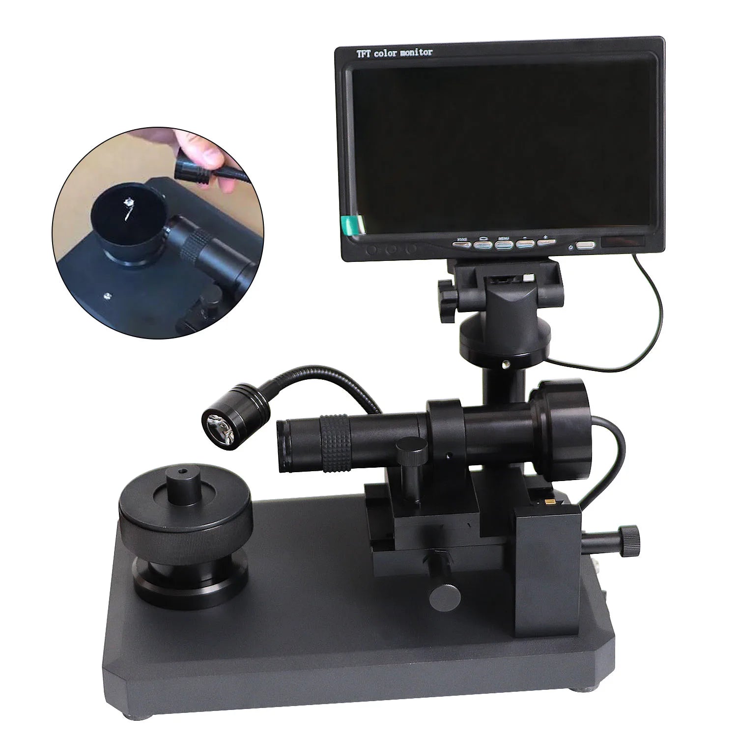 Auble 7 Inches LCD Screen Digital Industry Video Microscope Camera Diamond Inscription Viewer Waist Code GlA Jewelry Tools