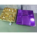 Glossy Shining Electroplate Purple Color Mirror Effect 3D PVC Waterproof Wall Panel for Bedroom & Hospital Use
