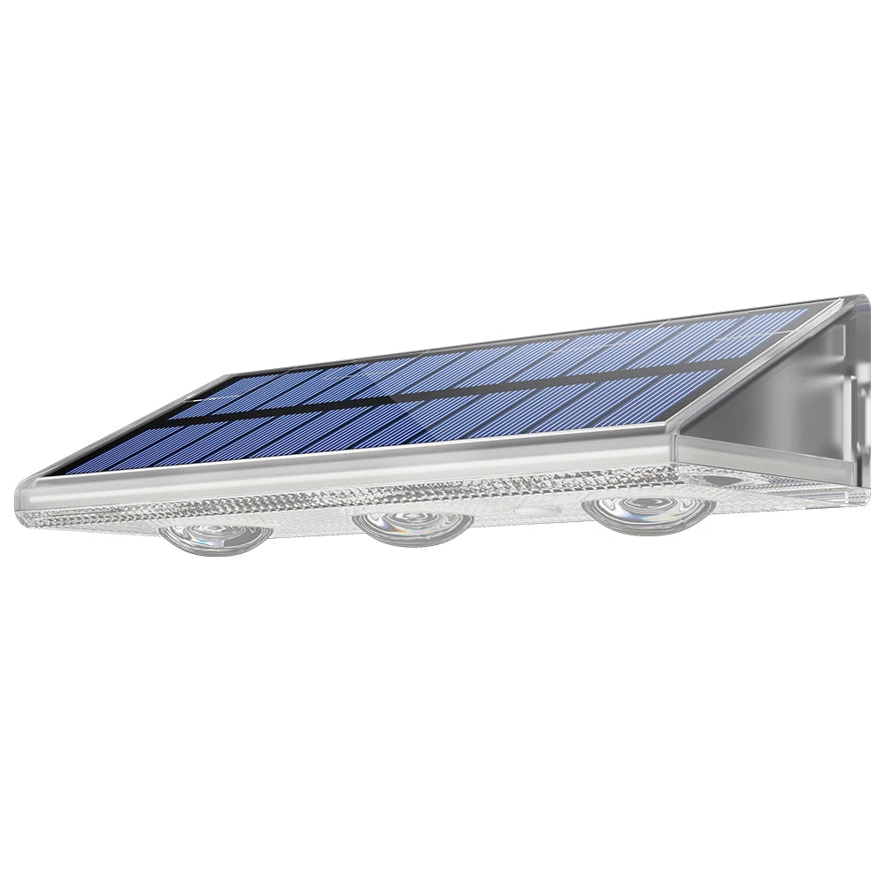 Modern Outdoor Waterproof IP65 LED Solar Fence Light PVC Garden Decoration Pathway Patio Wall Deck Steps ROHS Certified