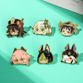39 Designs Cute Anime Logo Badge Hat Brooch Cartoon Genshin Impact Metal Enamel Collar Brooch Pins