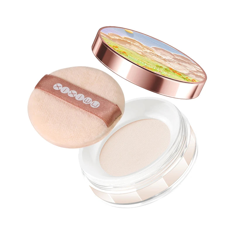 OEM Square Makeup Oil Control Waterproof Private Label Soft Burnt Honey Durable Sweat Proof Mineral Natural Holding Loose Powder