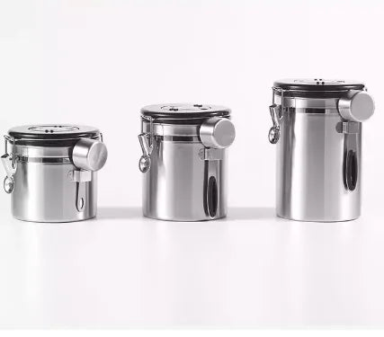 Q Coffee Beans Vacuum Seal Container Include Spoon 304ss Food Seal Container Sealed Jars with Lid