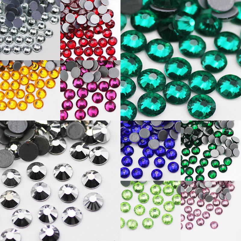 Crystal Opp Bag Colors High Grade Garment Shoes Bags Factory Wholesale Bulk Package Hotfix Stone SS3-SS30 Glass T-shirt 2 Bags