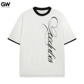 Unisex High Quality Acid Wash T-Shirt Boxy Fit High Street Style Short Sleeve Loose Design Knitted Blank Print 100% Cotton Quick