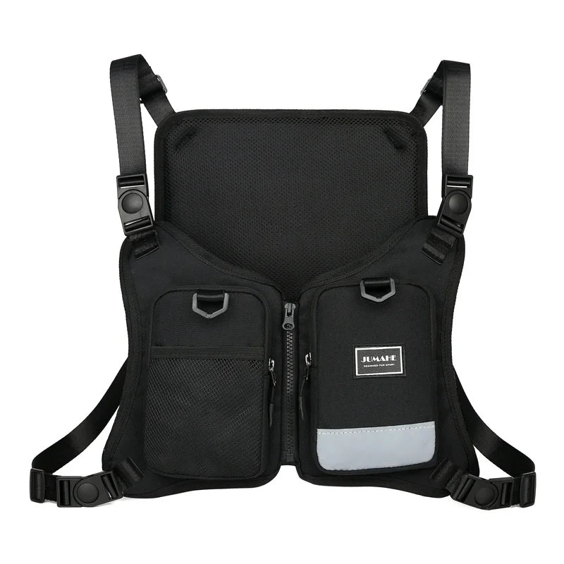 Men's Women's Street Fashion Chest Bag New Oxford Cloth Camouflage Night Running Bag Zipper for Outdoor Sports Cycling