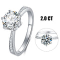Abiding Jewelry 925 Sterling Silver Customized Jewellery Moissanite Diamond Jewelry 2CT Moissanite Ring