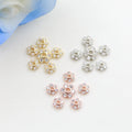 Fashionable Gold Trellis Set With Diamond Components Handmade Beaded Jewelry Findings Gasket Flower Cap Loose Bead Fitting