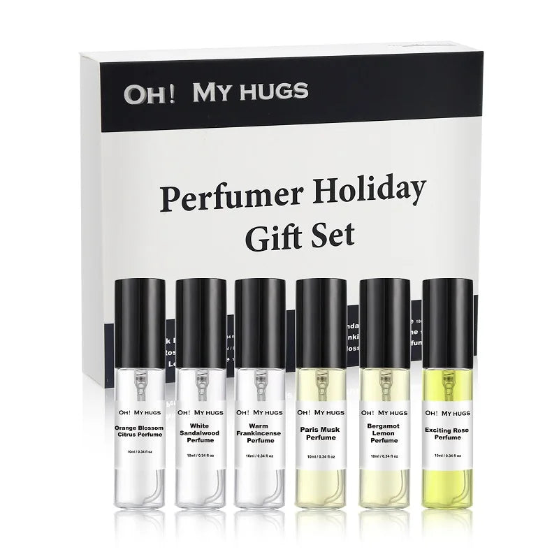 Private Label Customized Women Men Perfume Gift Box Piece Set 10ml Long Lasting Light Fragrance Perfume Gift