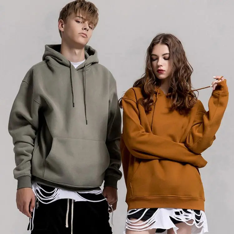 Custom Hoodies Men's 100% Cotton Heavy Weight Luxury Quality Puff Printing Oversized Streetwear Pullover Hoodies for Men