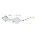 Newest Unique Design Diamond Irregular Metal Sunglasses Gradient Ocean Lens Sun Glasses