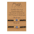 Wholesale Crystal Beaded Blue Devil's Eye Couple Bracelet Lucky Charm Bracelet Making Kit Jewelry