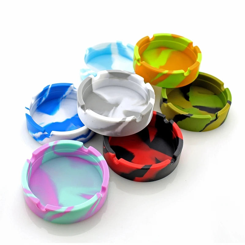 Customised Portable Silicone Cigarette Ashtray Classic Design with Custom Logo Heat Resistant Silicone Indoor Cigar Ashtray