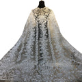 Wholesale Black 3D Beaded Lace Fabric Embroidery Bridal Luxury Handmade Tulle Lace for Dress