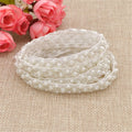 1 Yards Pearl Beaded Lace Trim Collar Ribbon Clothing Wedding Dress DIY Sewing Craft Decor