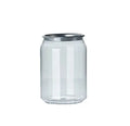 Food Grade Transparent PET Plastic Jar 250ml/500ml Capacity for Soft Drink Soda Beverages Coffee Tea With Aluminum Sealed Lids