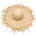 Stock Women Raffia Straw Hat Large Wide Rough Brim Floppy Straw Hat Beach Summer Sun Visor Broad Brim Hat