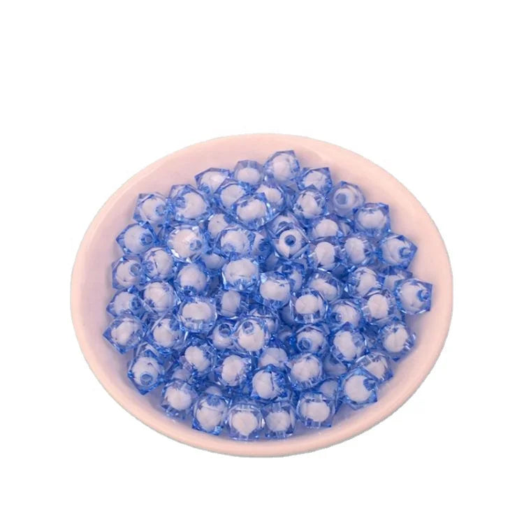 Acrylic Plastic Beads 500g/bag 10mm Square Faceted Beads Hanging Acrylic Crystal Beads for Wholesale
