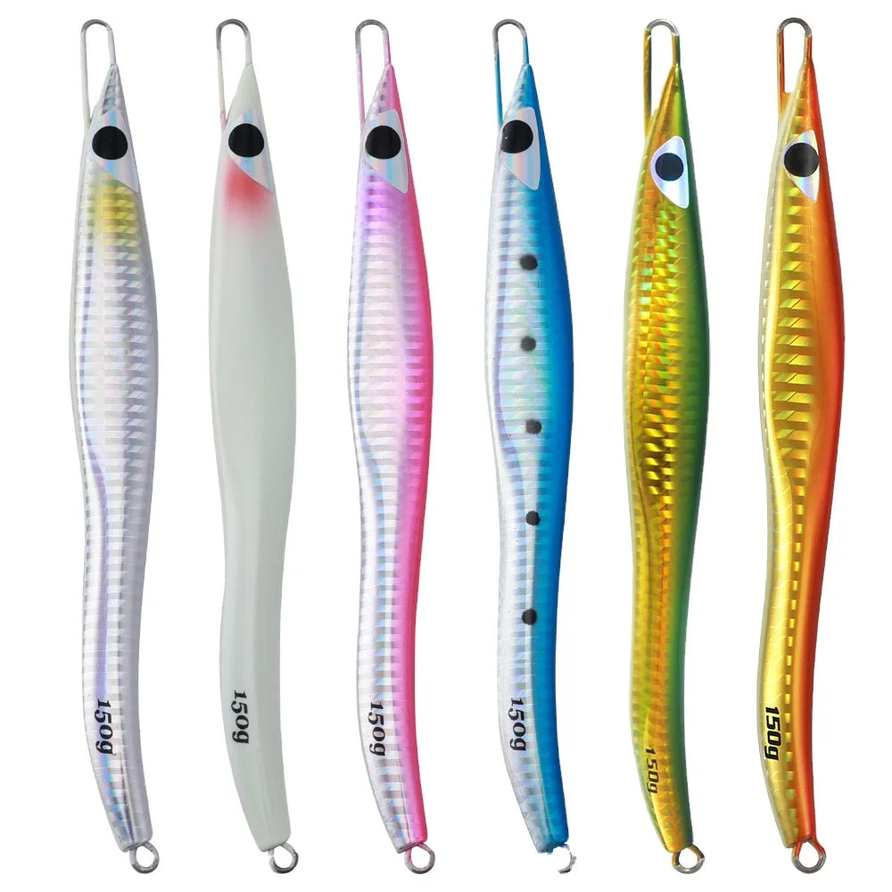 Jigging Pro S Shape 60g 80g 100g 150g Sinking Saltwater Speed Fishing Jigs Jigging Lure Metal for Tuna Kingfish