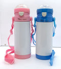 Thermal Transfer Blank Custom Printed Heat Sublimation Straw Thermos Cup Boys Girls Water Cup With Sling Children's Holiday Gift