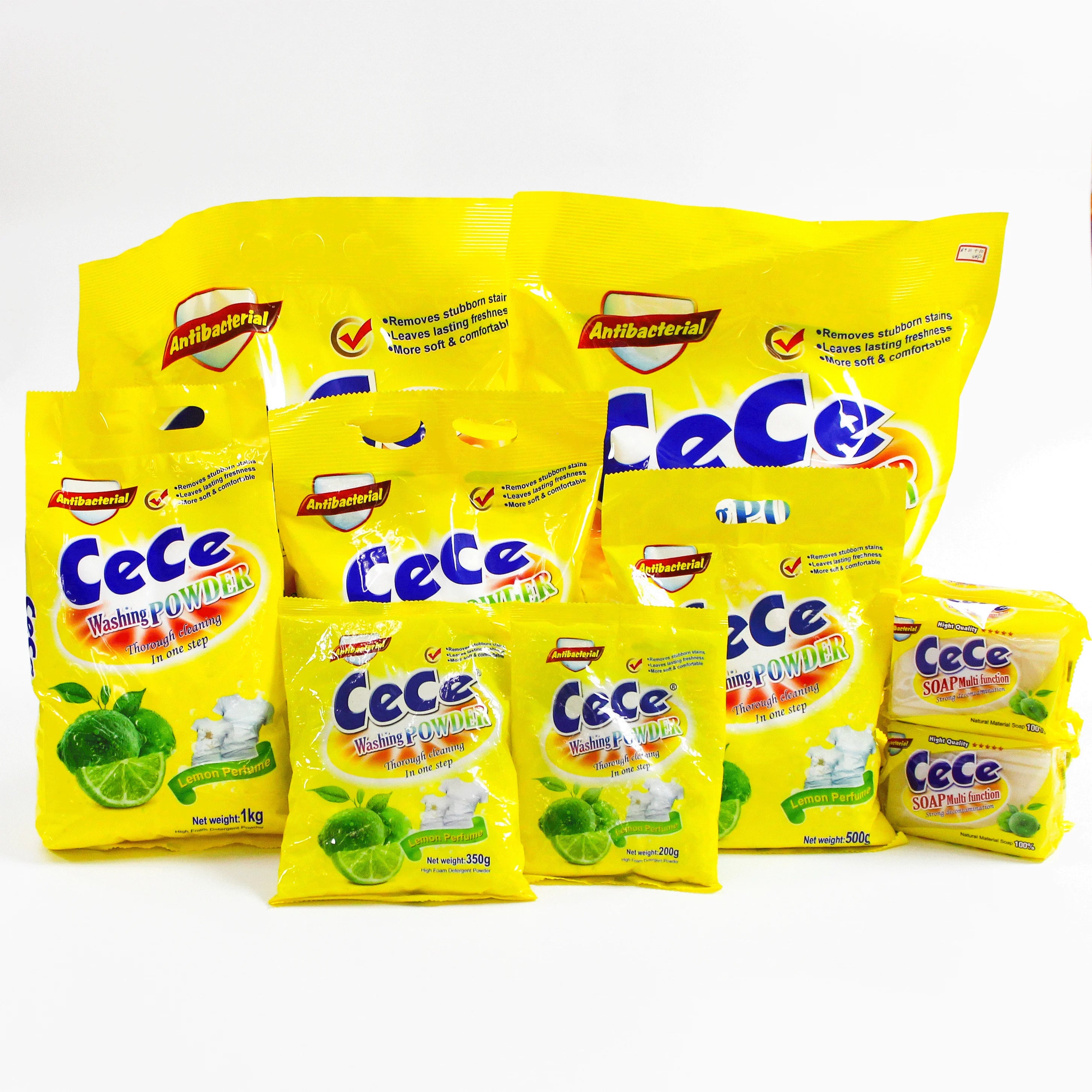 Wholesale Eco Friendly Disposable Lemon Scented Apparel Cleaning Detergent Powder Soap