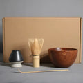 4PCS Japanese Matcha Ceremony Accessory Set Bamboo Whisk Chasen & Bowl Whisk Holder Tea Spoon for Cup of Matcha Kit