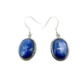 Kyanite Earrings 925 Sterling Silver Dangle Earrings Blue GemstoneBirthstone Jewelry For Women