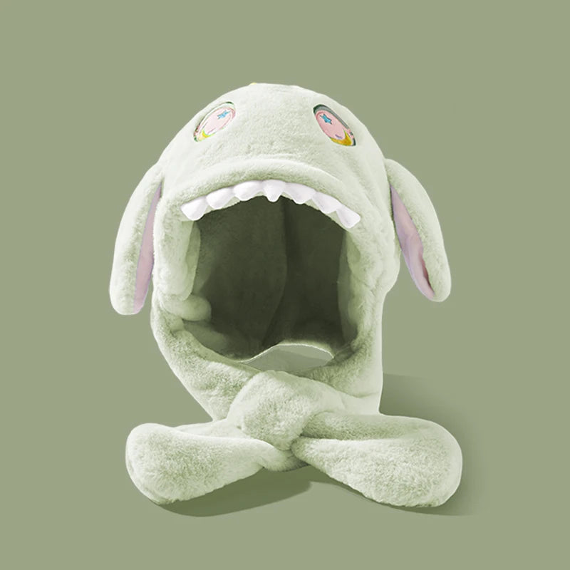 Fashionable Dinosaur Warm Kids Ladies Scarf Hood Outdoor Women Winter Cute Lovely Animals Hats