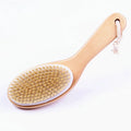 Custom logo 100% Boar Bristle Natural Dry Brush Body Brush Exfoliating  Wooden Handle