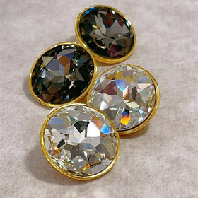 Maiou 2026 New Arrival Designer Big Diamond Crystal Rhinestone Shiny BlingBling Round Stud Earrings Jewelry for Engagement