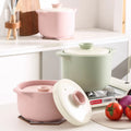 Drop Shipping Hot Sales Ceramic Casserole with Cover High Temperature Resistant Household Soup Pot Gas Macaron Casserole