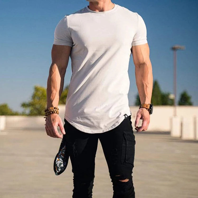 Best Quality Custom Private Logo Fitness Gym Wear Sports Apparel Plain Blank Fitness Mens T Shirt