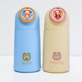 New Cute Cartoon Portable Mini Double-layer Glass 13oz Water Bottle With Hidden Handle